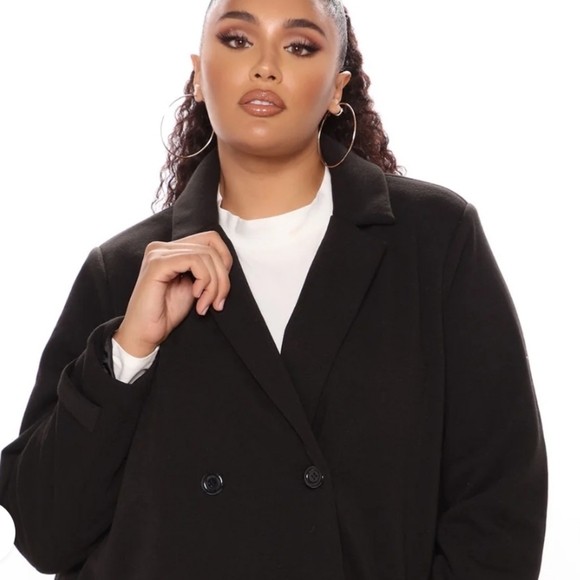 Fashion Nova Black Pea Coat - Picture 9 of 12